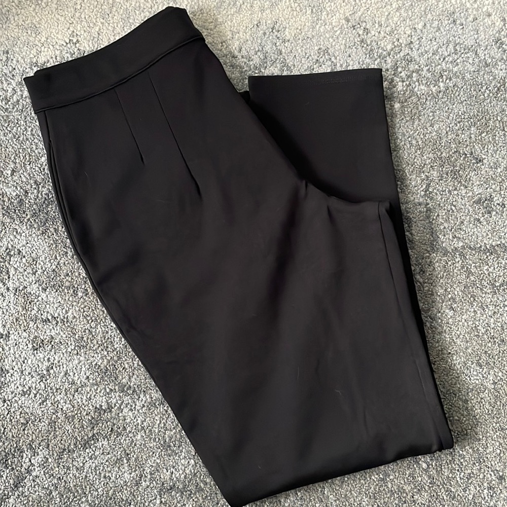 VIXEN BY MICHELINE PITT CIGARETTE PANTS IN BLACK PONTE